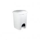 Poubelle à pédale 6 L - Plastique blanc