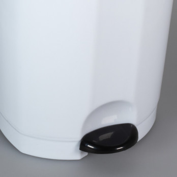 Poubelle à pédale 5 L - Plastique blanc