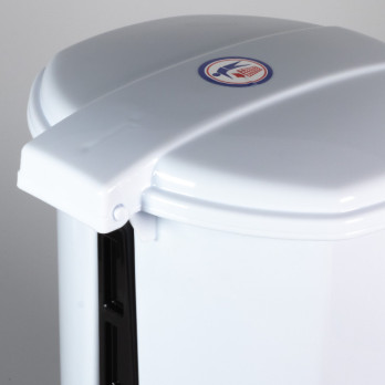 Poubelle à pédale 5 L - Plastique blanc