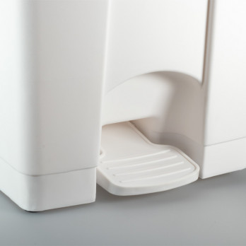 Poubelle à pédale 45 L - Plastique blanc