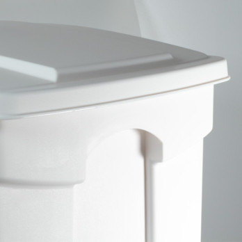 Poubelle à pédale 45 L - Plastique blanc