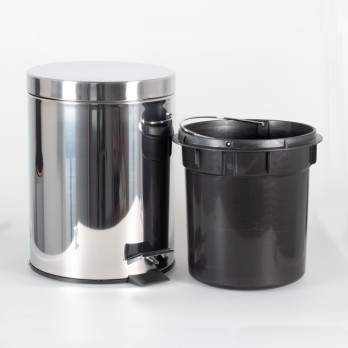 Poubelle à pédale 5 L - Inox