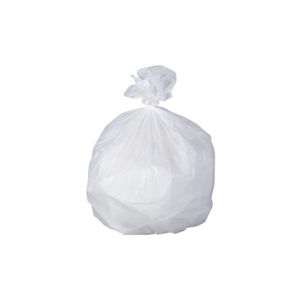 Sac-poubelle blanc 20 L avec lien à nouer