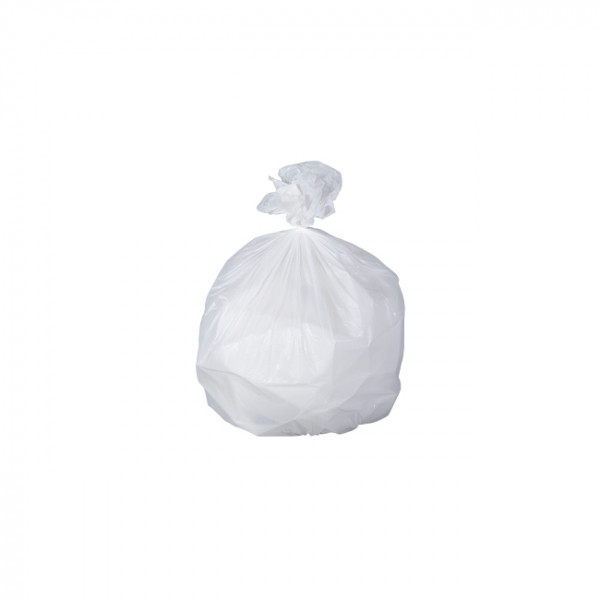 Sac-poubelle 10 L blanc standard avec lien à nouer
