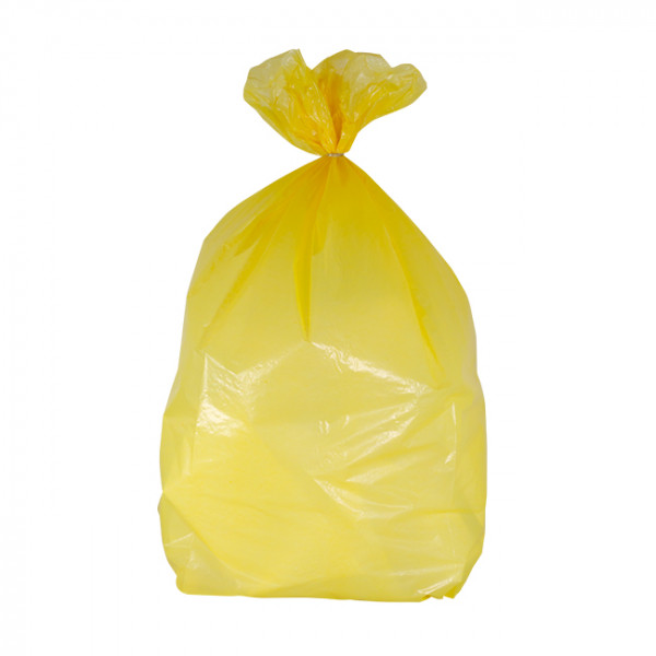 Sac-poubelle 110 L jaune standard avec lien à nouer