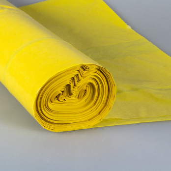 Sac-poubelle 110 L jaune standard avec lien à nouer