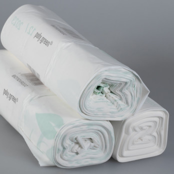 Sac-poubelle 110 L blanc biodégradable et compostable