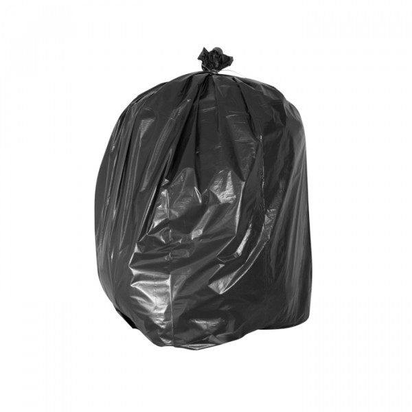 Sac-poubelle 110 L noir standard avec lien à nouer