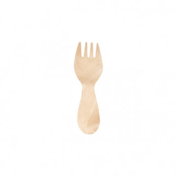Mini spork en bois 8 cm
