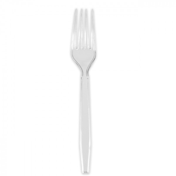 Fourchette réutilisable transparente 17,2 cm - Couverts réutilisables