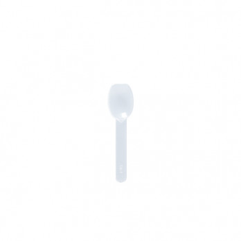 Mini cuillère réutilisable transparente 6,8 cm