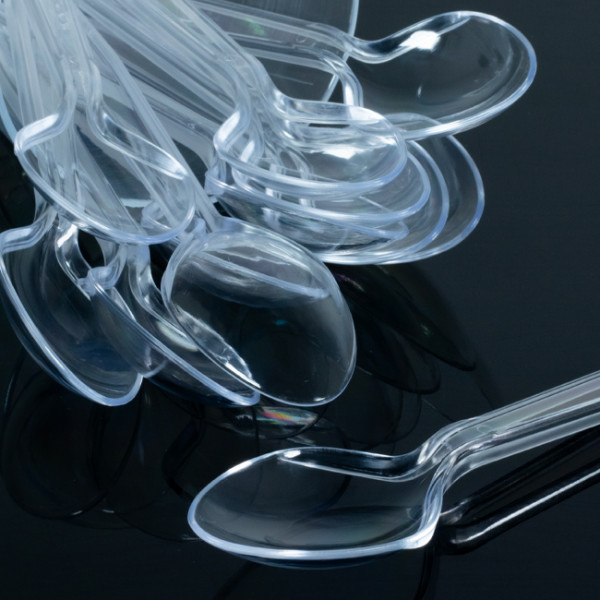 cuillere reutilisable plastique transparent 52C014 petite cuillere reutilisable transparente 15 2 cm 1 cuillere reutilisable plastique transparent 52c014