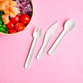 Couvert en fibre végétale pour dégustation repas