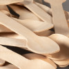mini cuillère en bois 9,6 cm, couverts en bois, spork