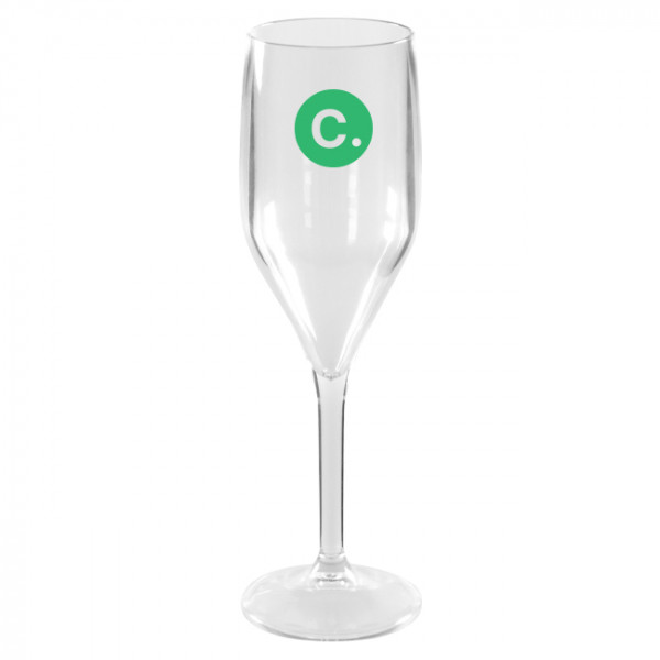 Flûte à champagne réutilisable 15 cL personnalisée - Gamme Luxe - Impression jusqu'à 3 couleurs