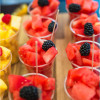 Pot jetable en plastique PET pour salade de fruits à emporter