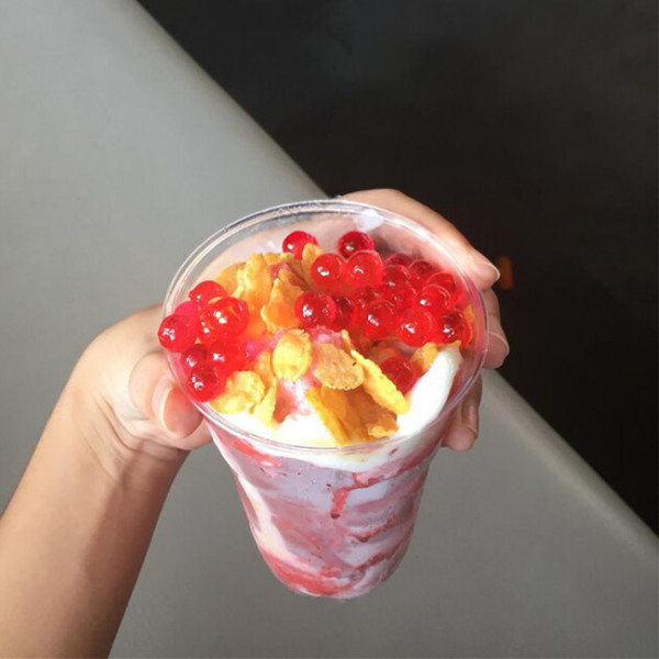 Pot plastique jetable pour glaces et fruits