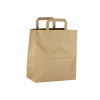 Sac cabas en papier kraft avec poignées plates 26 + 14 x 30 cm