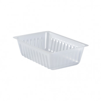 Barquette charcutière en plastique translucide 700 mL