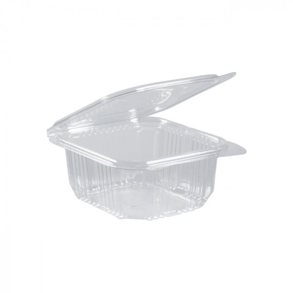 Barquette PET 500 mL avec couvercle attenant