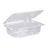 Barquette avec couvercle attenant en PET 750 mL