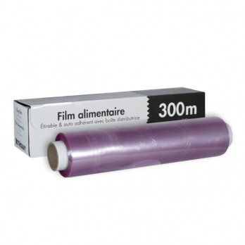 Boîte distributrice film étirable alimentaire 30 cm x 300 m