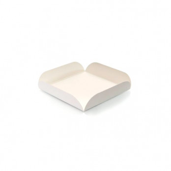 Carré rainé en carton blanc 15 cm