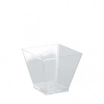 Verrine mini cube réutilisable transparente 6 cL