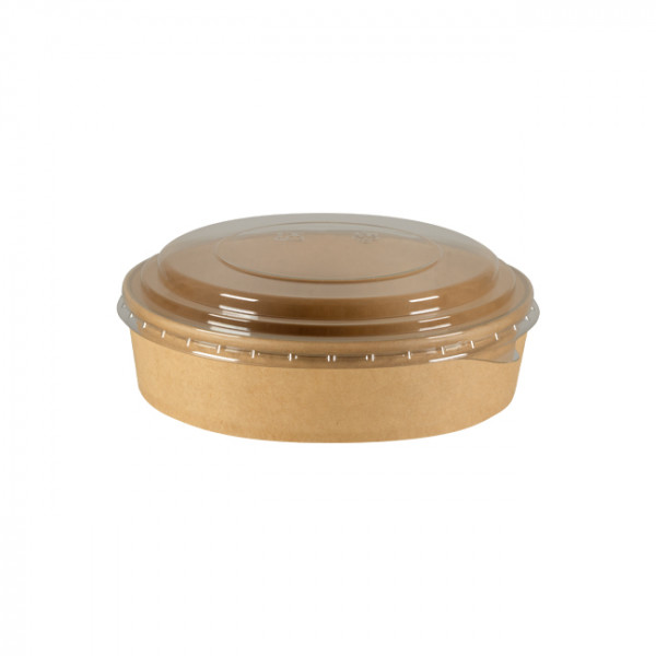 Bol en carton kraft et couvercle en PET 500 mL