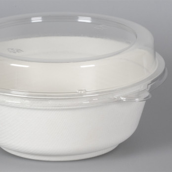 Bol en fibres végétales et couvercle en PET 950 mL