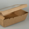 boite a salade carton kraft carree couvercle fenetre 2100 ml