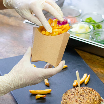 Étui à frites en carton kraft 130 g