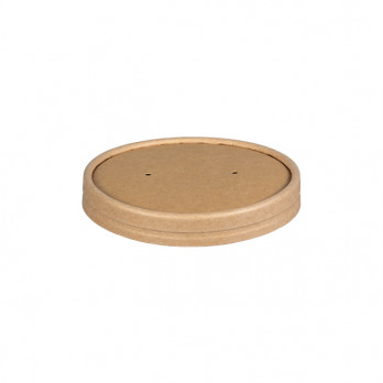 Couvercle en carton kraft pour pot à soupe 12 Oz et 16 Oz