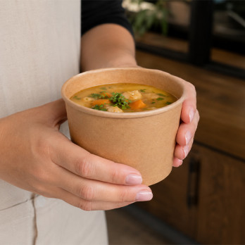 Pot à soupe en carton kraft 360 mL/12 Oz