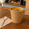 Pot à soupe en carton jetable pour les professionnels de l'alimentaire emballage