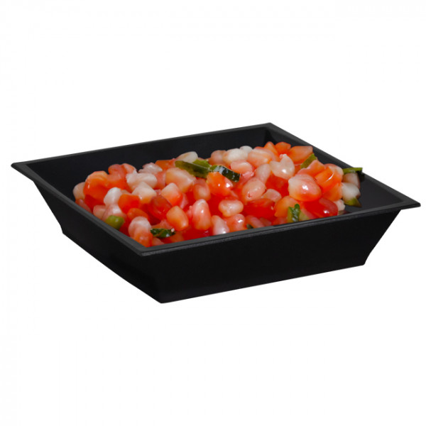 verrine cube plastique noir 4 cl réutilisable 53V008