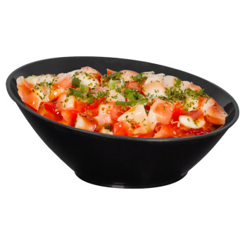 Verrine ovale réutilisable noire 8 cL
