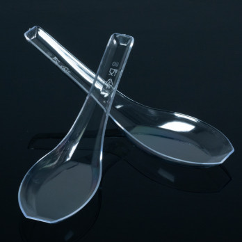 Cuillère chinoise réutilisable transparente 1,5 cL