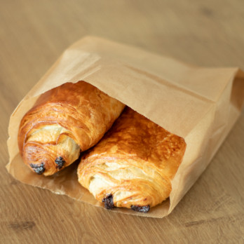 Sac croissant 103 en papier kraft 14 + 6 x 20 cm