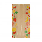 Sachet fruits et légumes en papier kraft  1 kg 14 + 9 x 26 cm