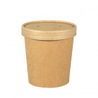 Pot à soupe et couvercle en carton kraft 480 mL/16 Oz