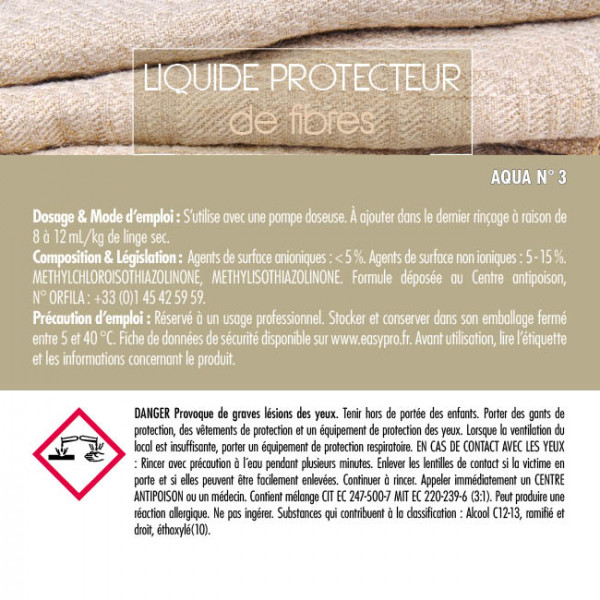 liquide protecteur de fibres professionnels aqua nettoyage