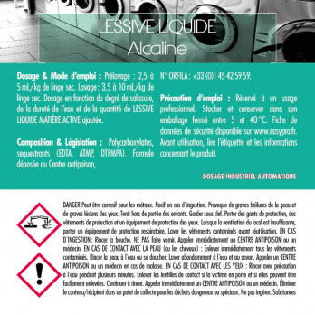 Lessive liquide alcaline 20 L - Spécial dosage automatique