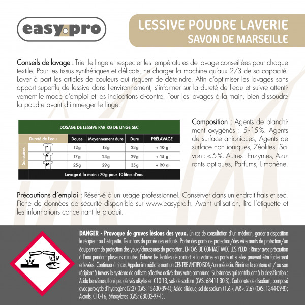 Lessive en poudre écologique au savon de Marseille
