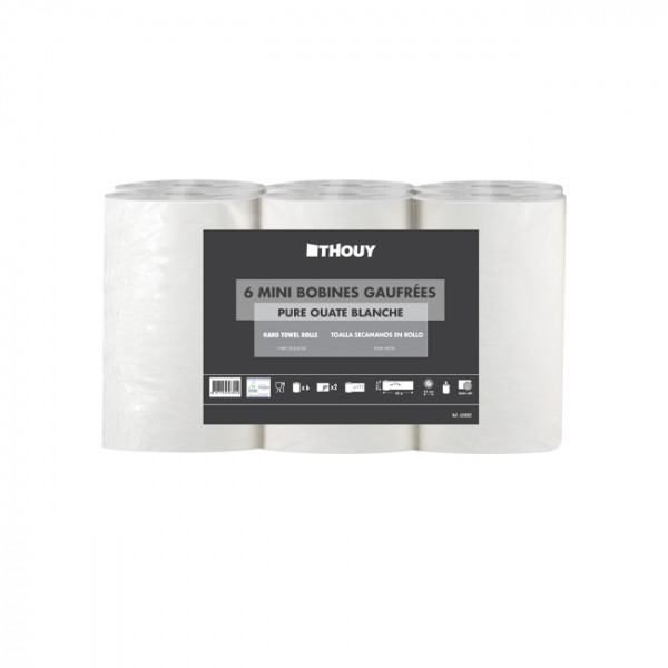 Mini bobine 2 plis Pure ouate lot de 6