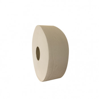 Papier toilette 2 plis - Ouate recyclée havane - Mini jumbo de 180 m