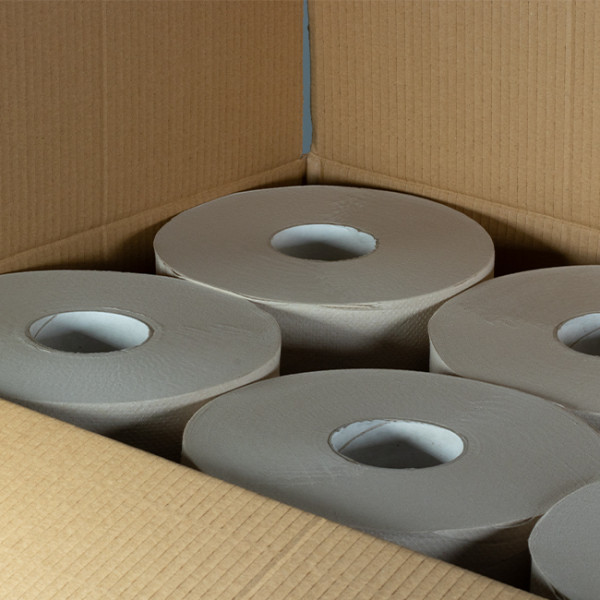 Carton de rouleaux de maxi  bobines papier d'essuyage écologique
