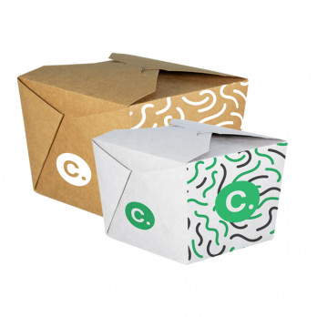 Boîtes repas rectangulaires en carton personnalisées