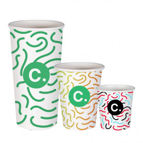 Gobelets en carton personnalisés avec logo Custo packaging