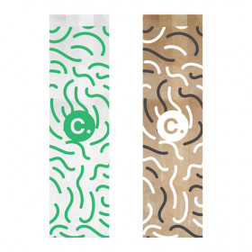Sachets sandwichs en papier personnalisé avec logo Custo packaging